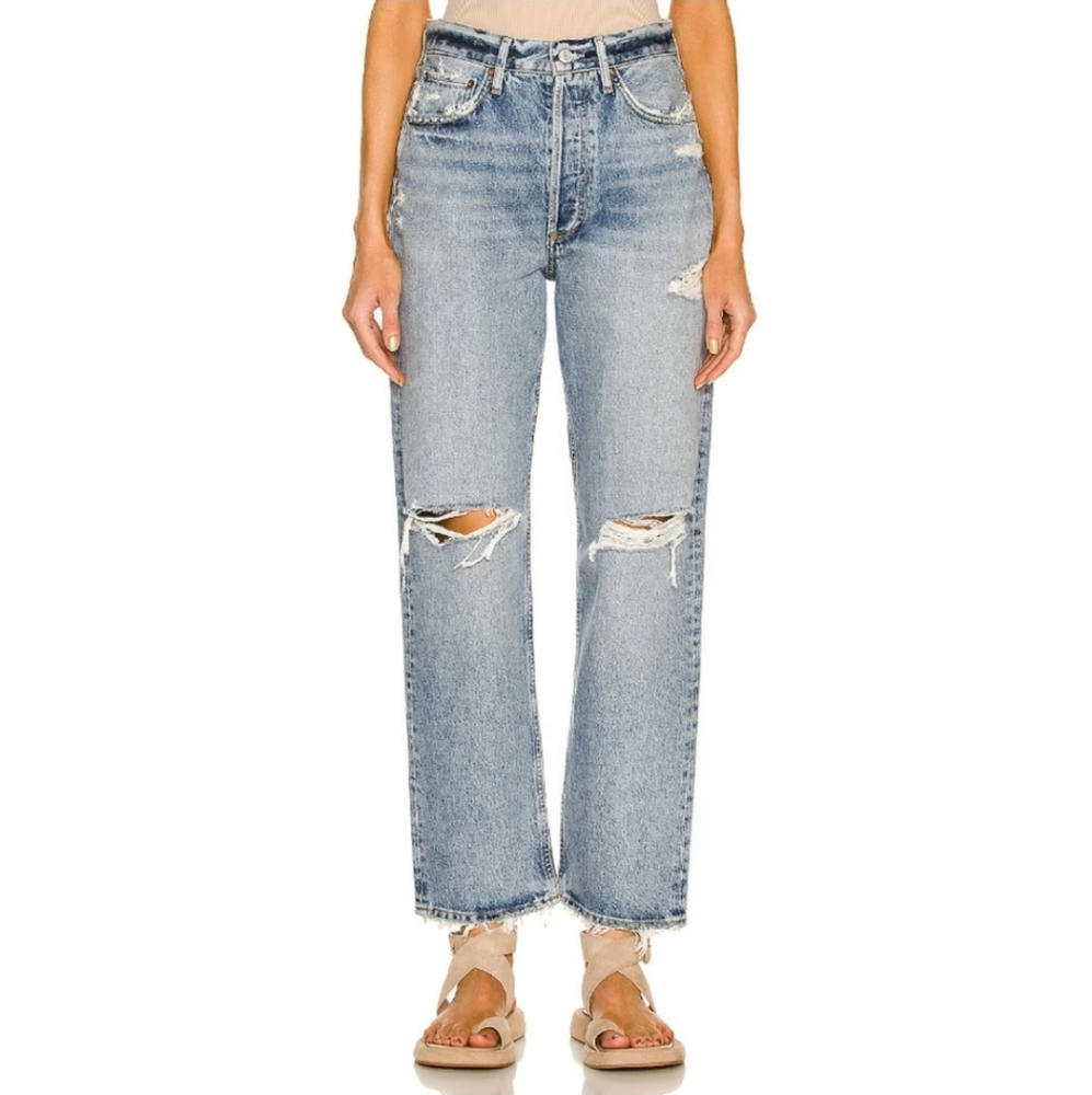 Agolde 90s Mid Rise Loose Fit Jeans In Isolate - Picture 13 of 15